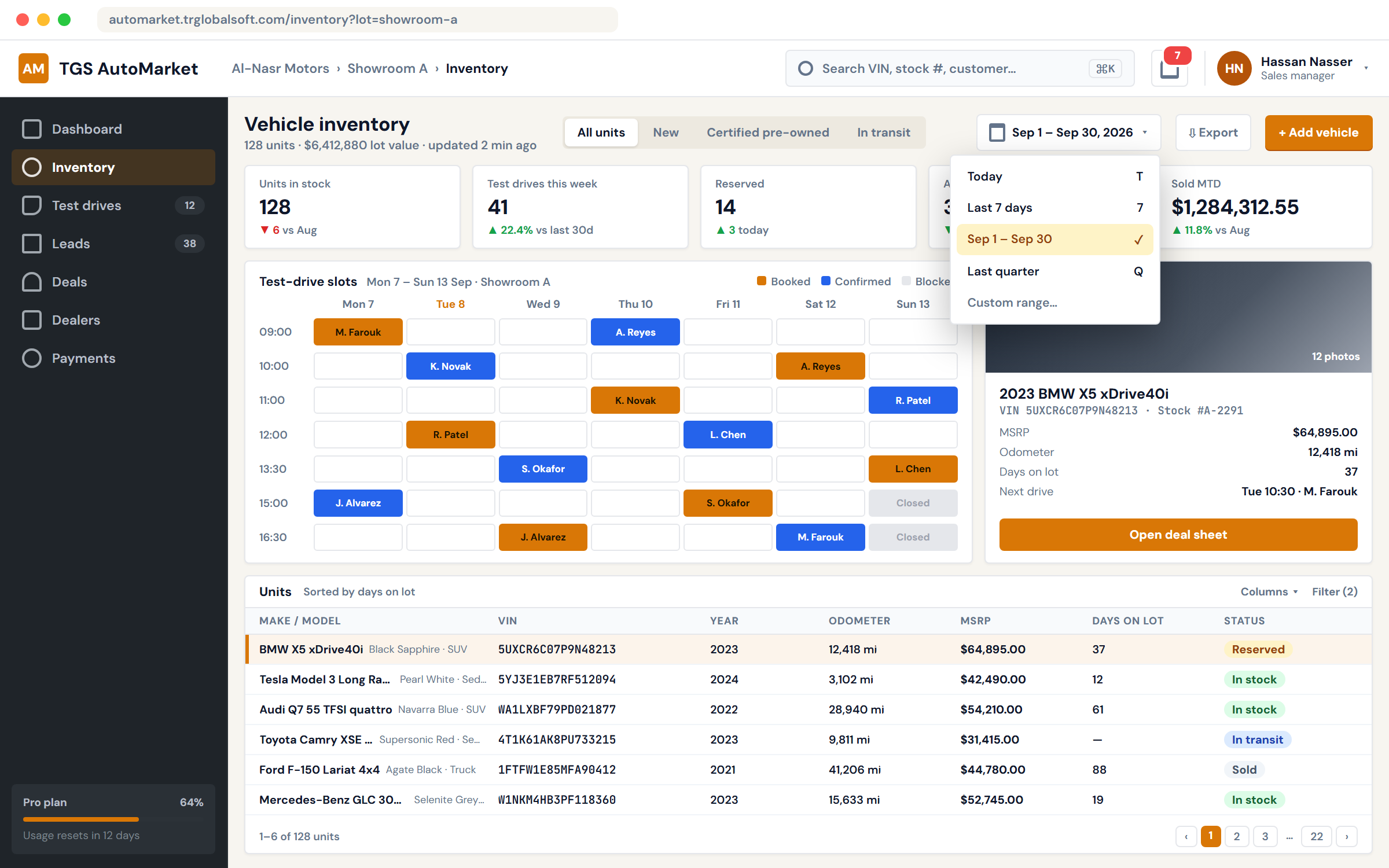 TGS AutoMarket admin panel